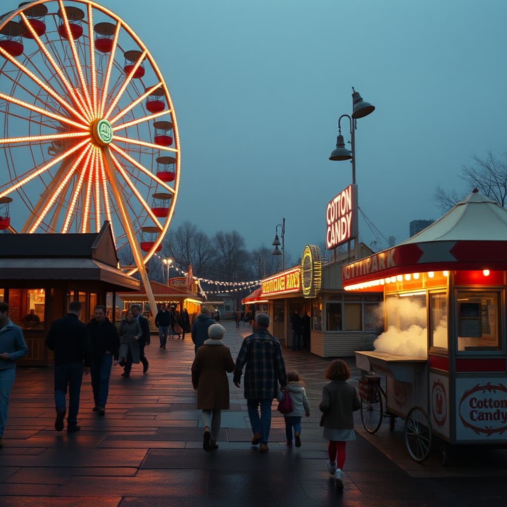 old-amusement-park-lights-spring-evening-memory