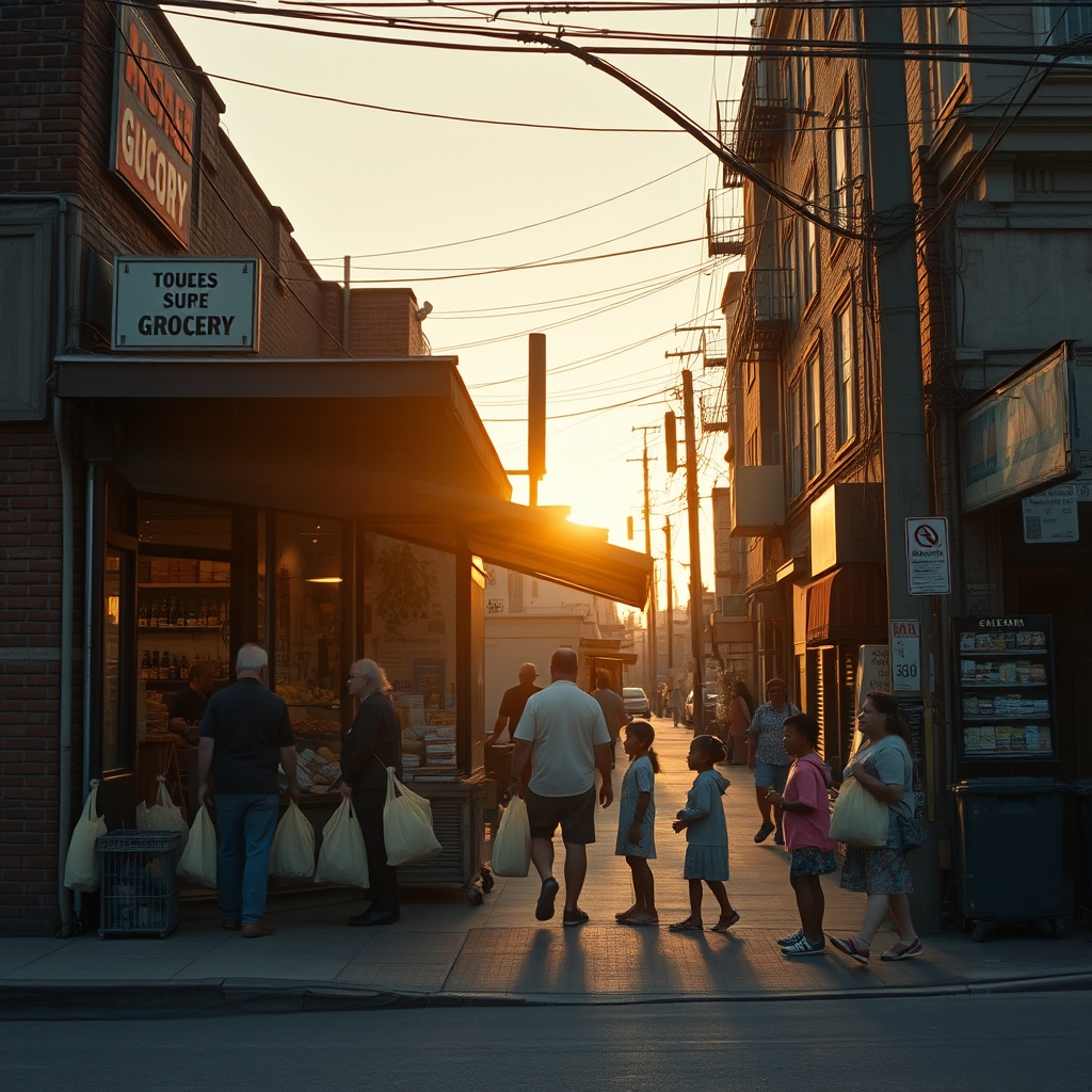 summer-evening-corner-grocery-neighborhood-warmth